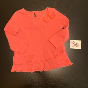 ⭐️2/$5.00⭐️ Carter’s 12m Coral Long Sleeve Top